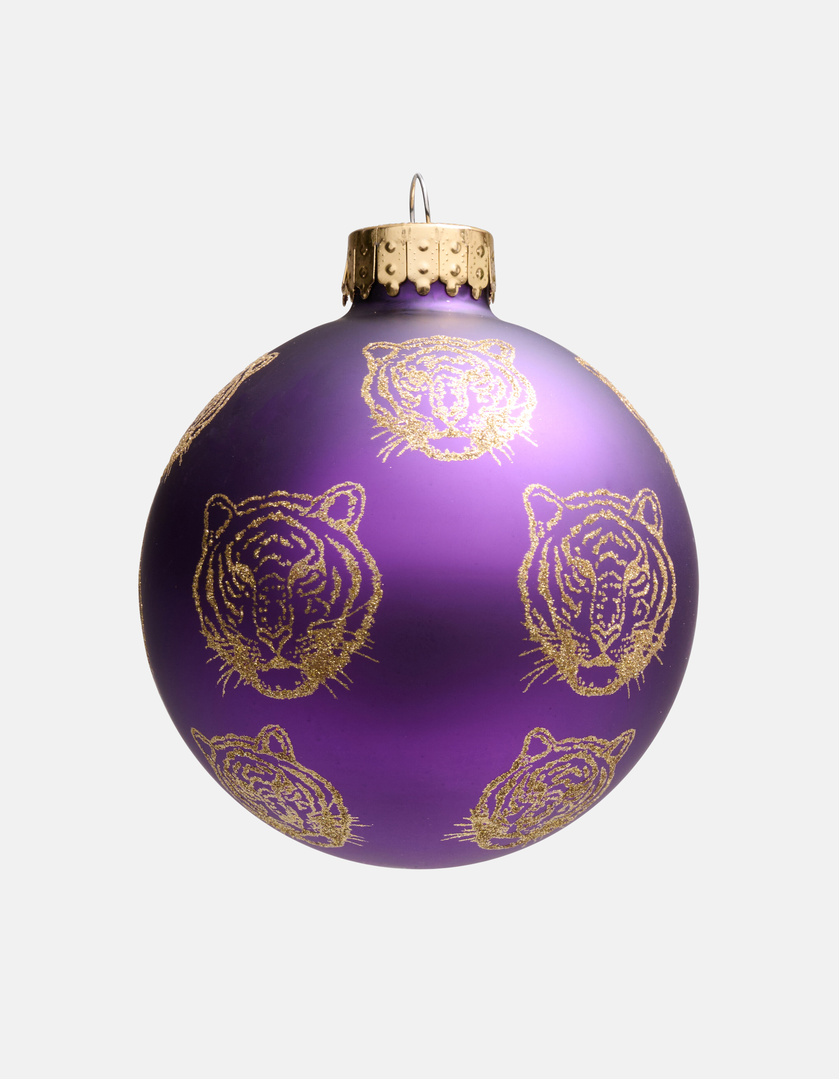 Leopard Kerstbal Paars By Fred SHOEBY ACCESSOIRES