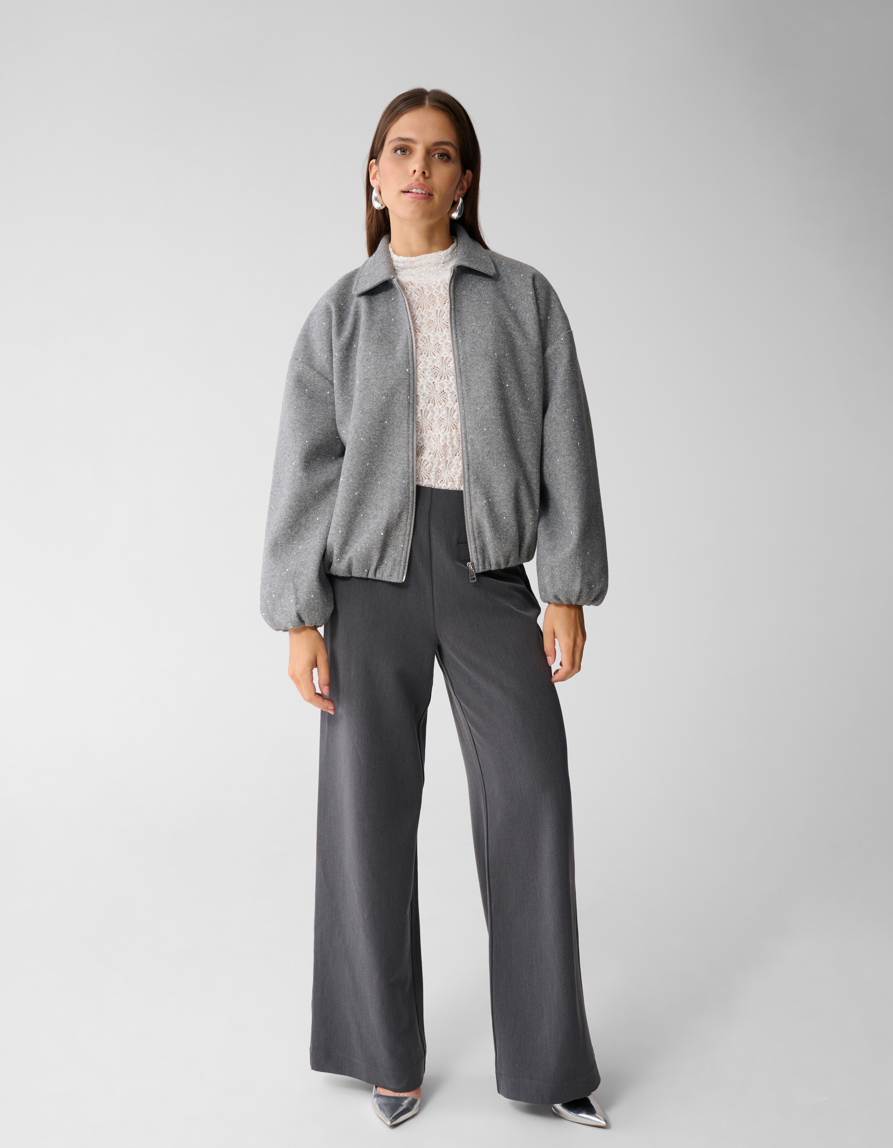Strass Bomber Jack Grijs By Mieke SHOEBY WOMEN