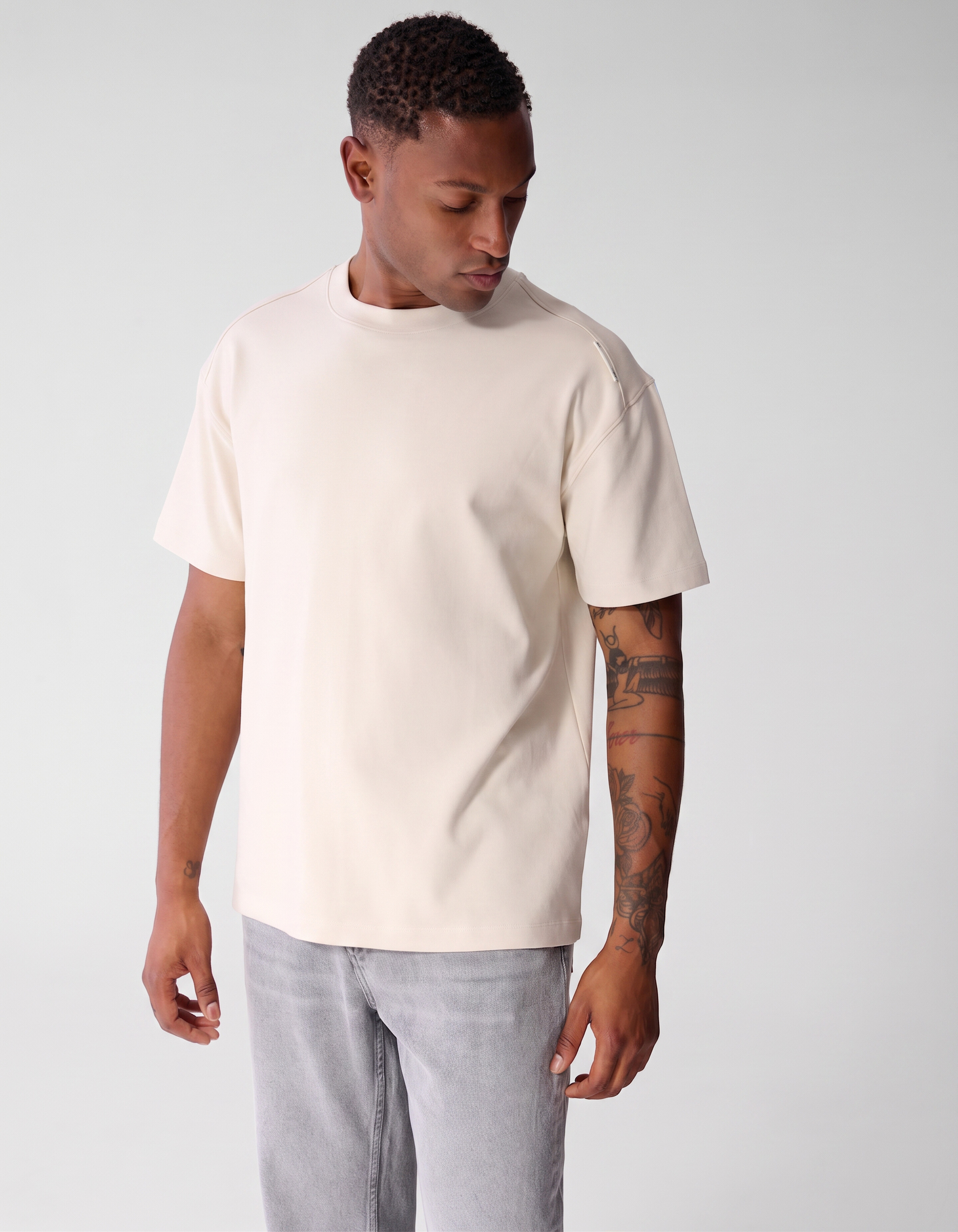 Basis Label T-shirt Zand SHOEBY MEN