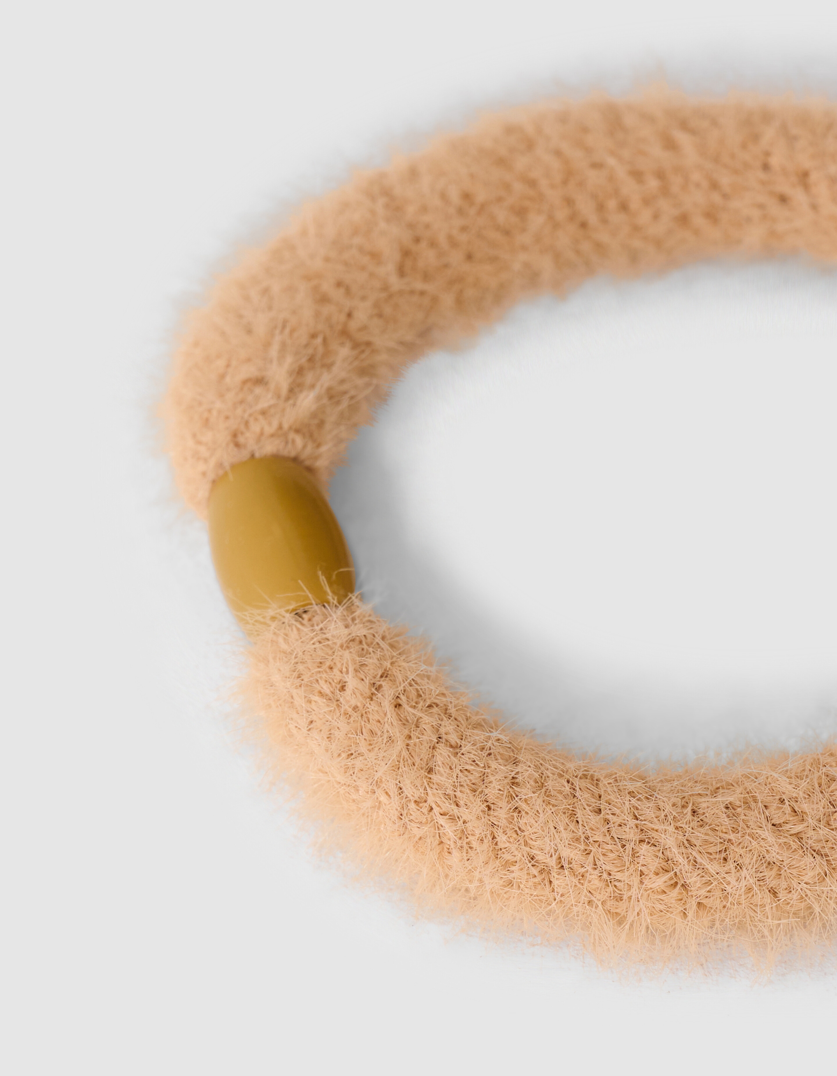 Furry Haarelastiek Lichtbruin SHOEBY ACCESSOIRES