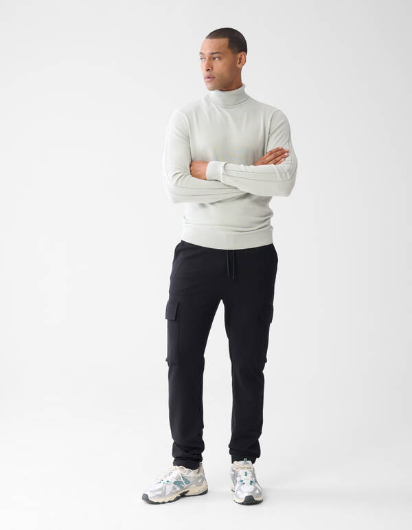 Tricot Cargo Broek Zwart SHOEBY MEN