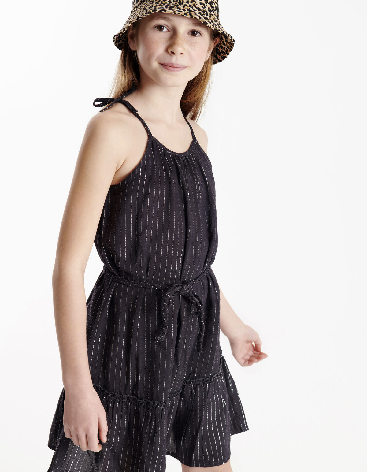 Lurex Jurk Donkergrijs SHOEBY GIRLS