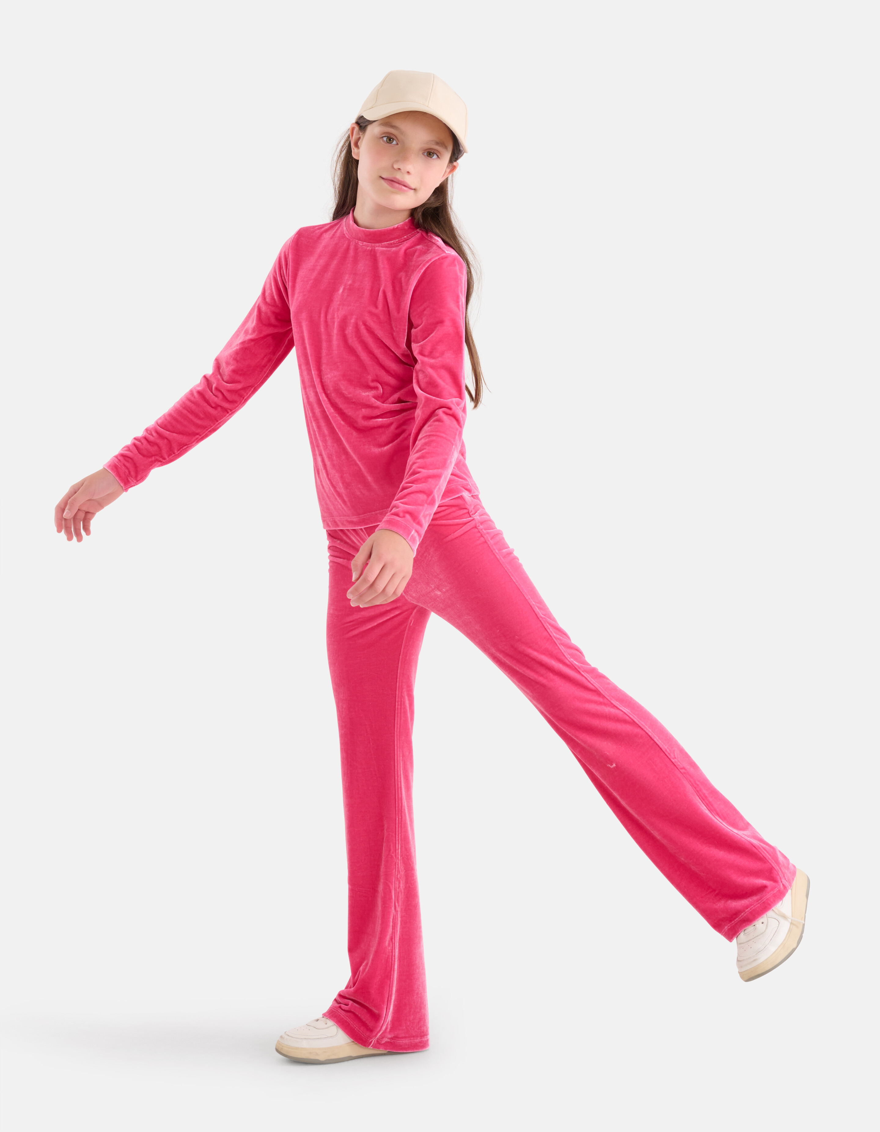 Velvet Flared Broek Roze SHOEBY GIRLS