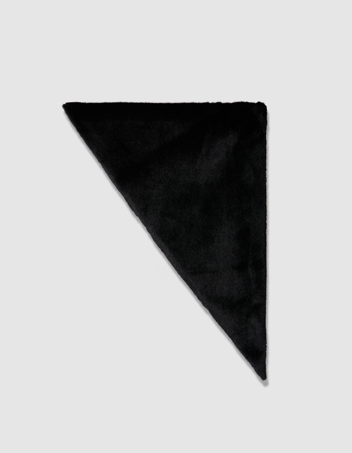 Faux Fur Triangle Sjaal Zwart SHOEBY ACCESSOIRES