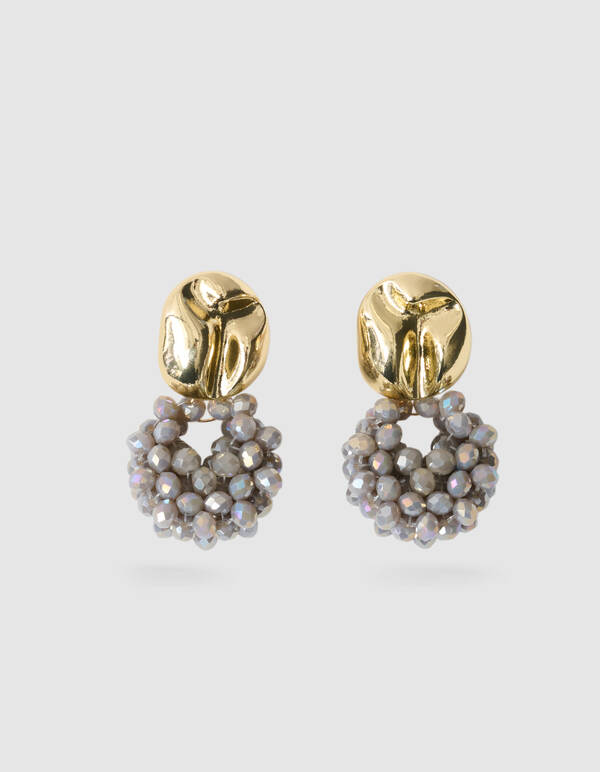 Beaded Roundy Oorbellen Grijs SHOEBY ACCESSOIRES