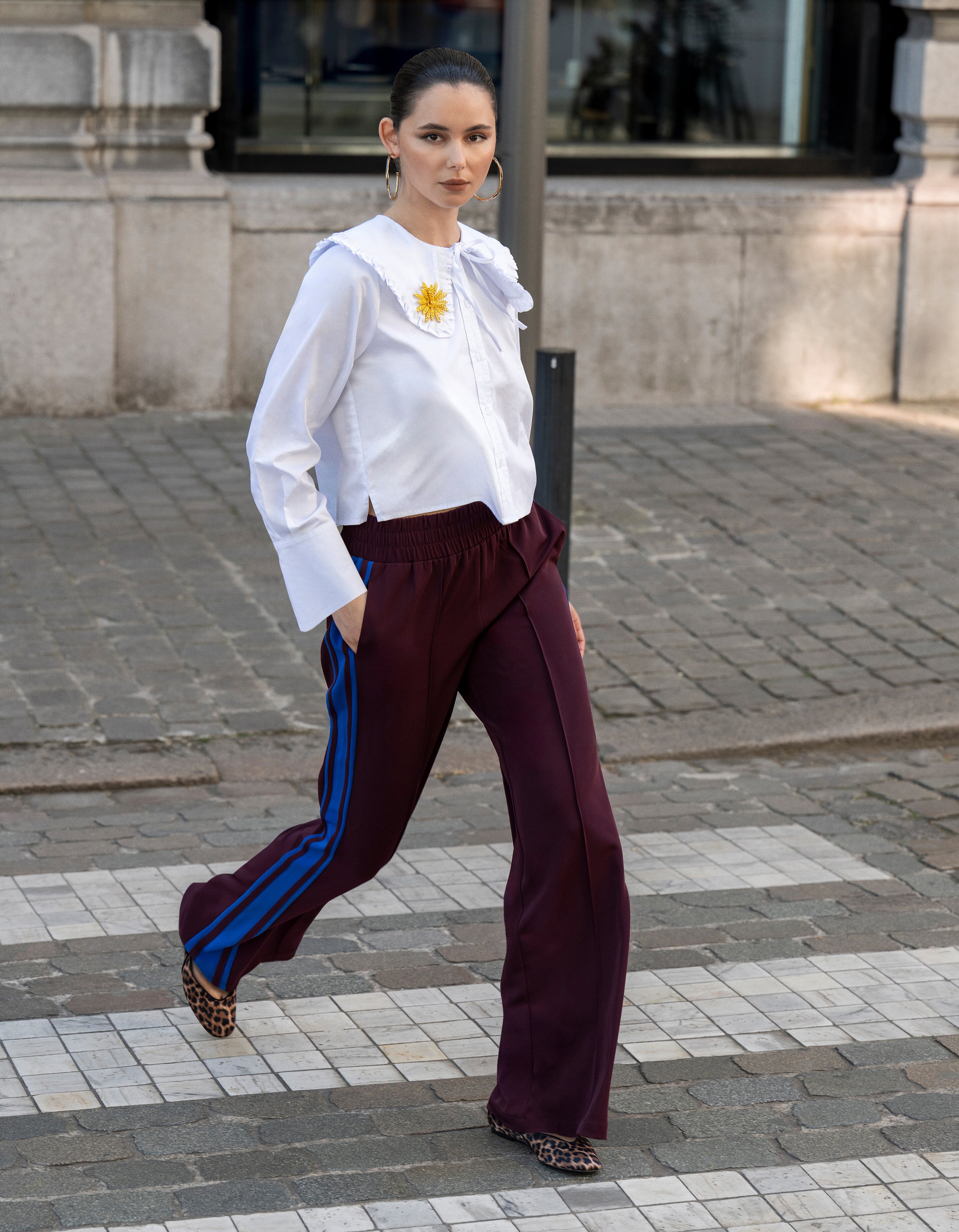 Big Collar Blouse Wit SHOEBY WOMEN
