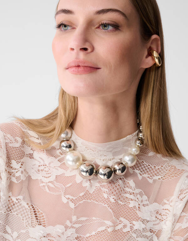 Flower Kanten Top Gebroken Wit SHOEBY WOMEN