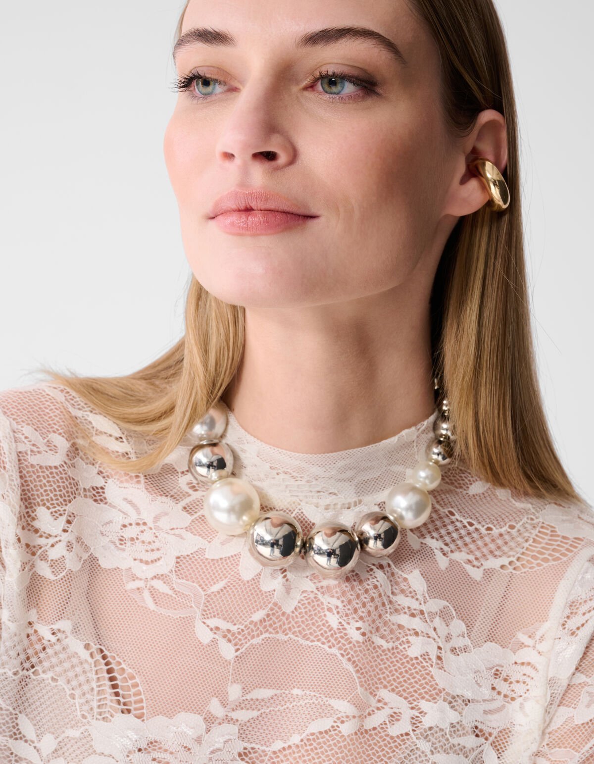 Flower Kanten Top Gebroken Wit SHOEBY WOMEN