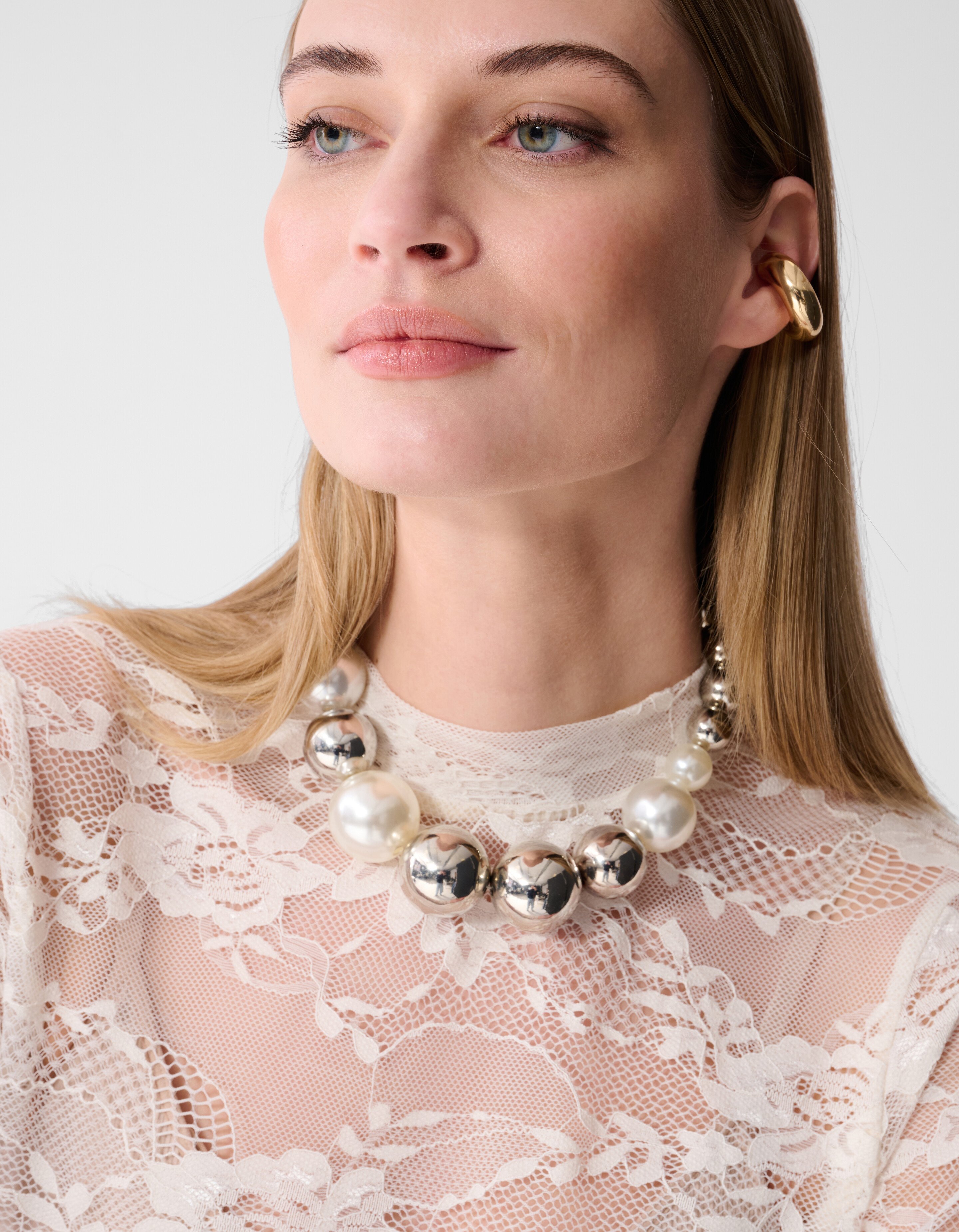 Flower Kanten Top Gebroken Wit SHOEBY WOMEN