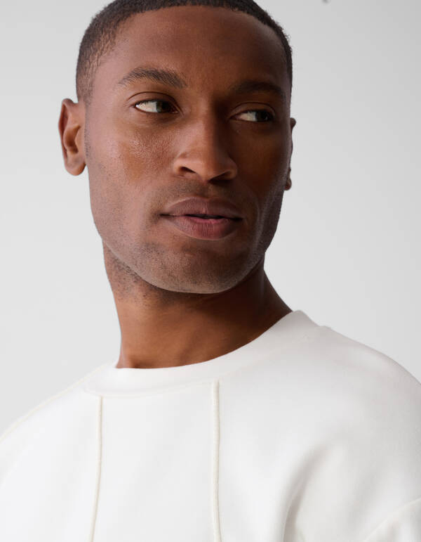 Cord Artwork Sweater Gebroken Wit SHOEBY MEN