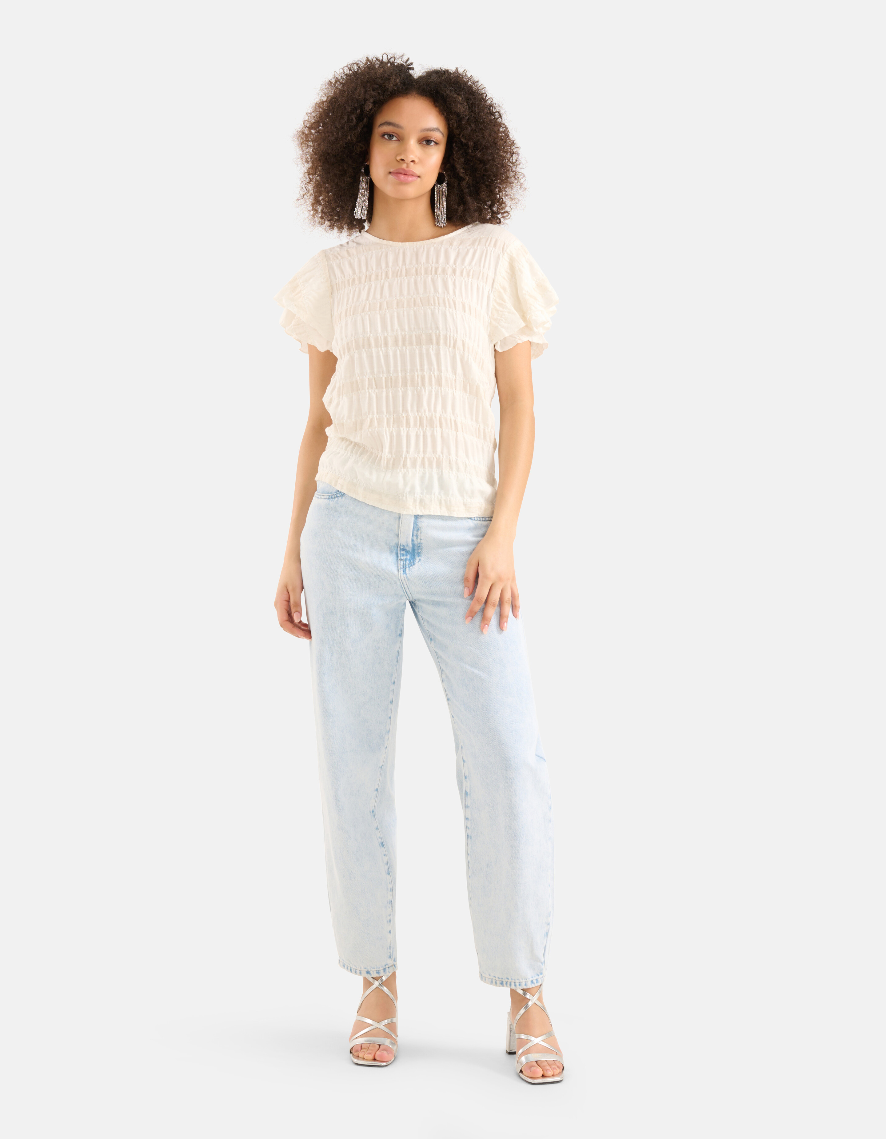 Sand Ruffle Top SHOEBY WOMEN