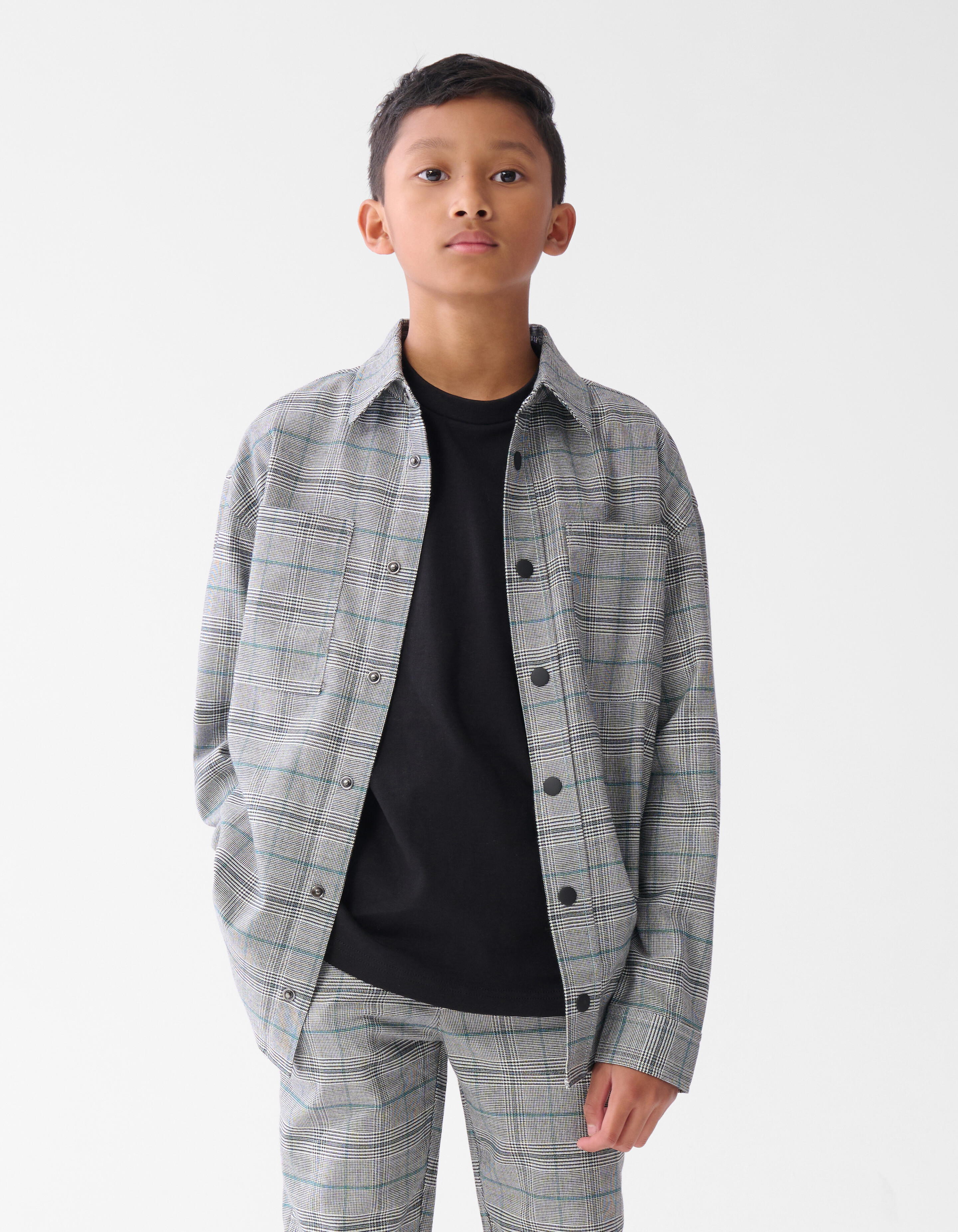 Ruiten Overshirt Grijs SHOEBY BOYS