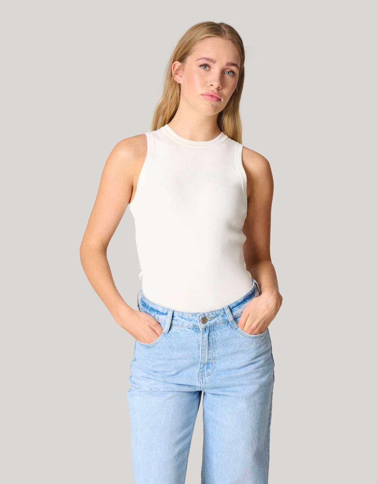 Halter Top Gebroken Wit SHOEBY WOMEN