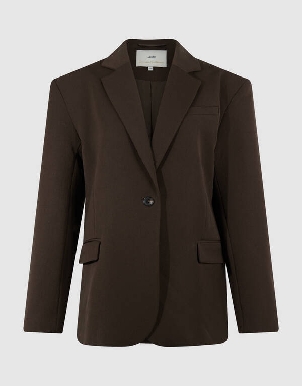 Tapered Blazer Donkerbruin By Lonneke SHOEBY WOMEN