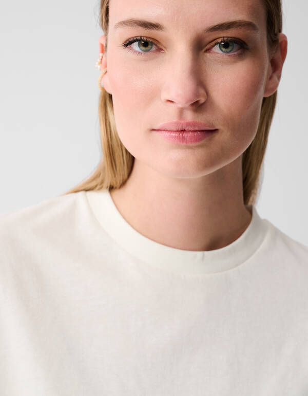 Sun Artwork T-shirt Gebroken Wit SHOEBY WOMEN