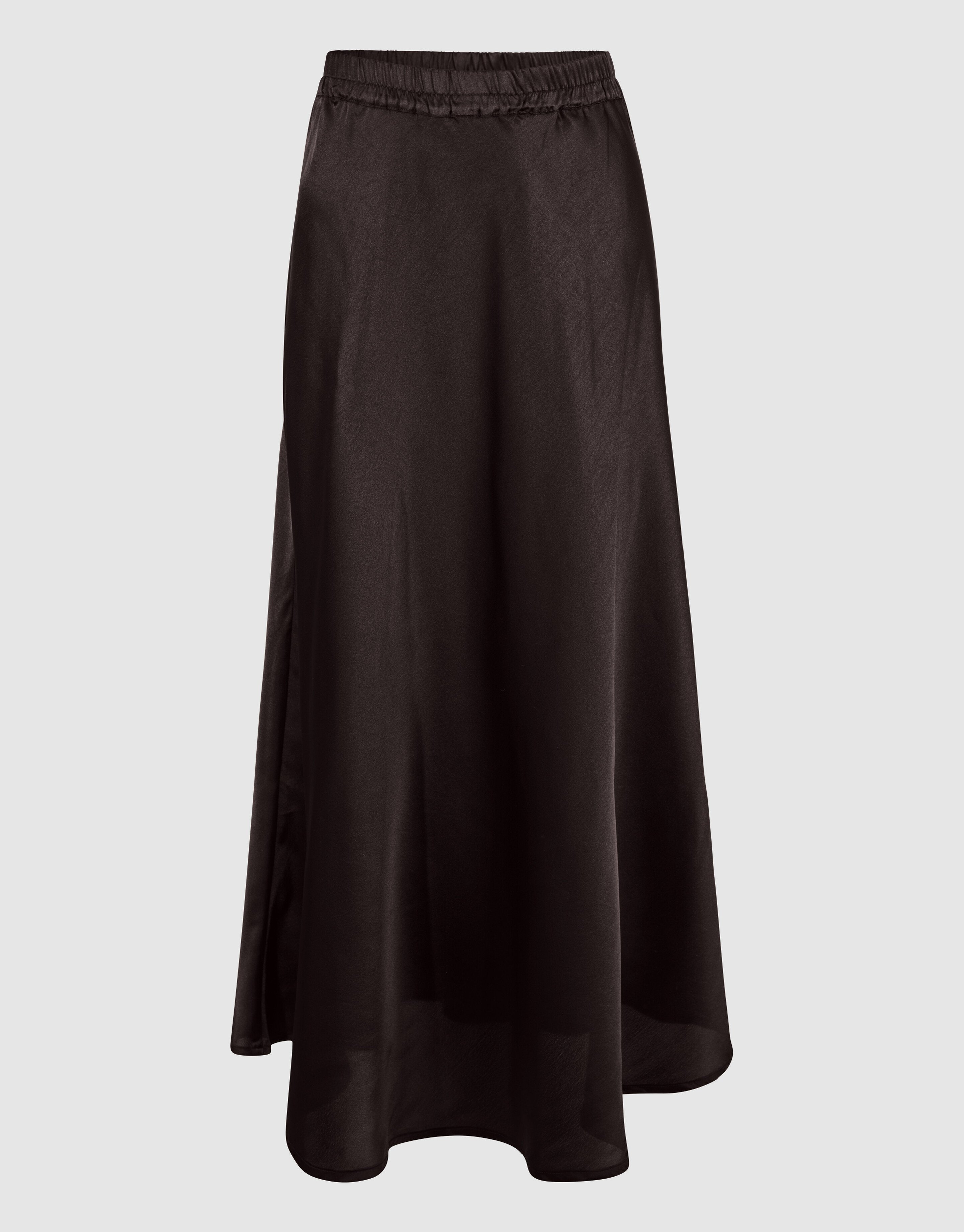 Satijnen Maxi Rok Donkerbruin SHOEBY WOMEN