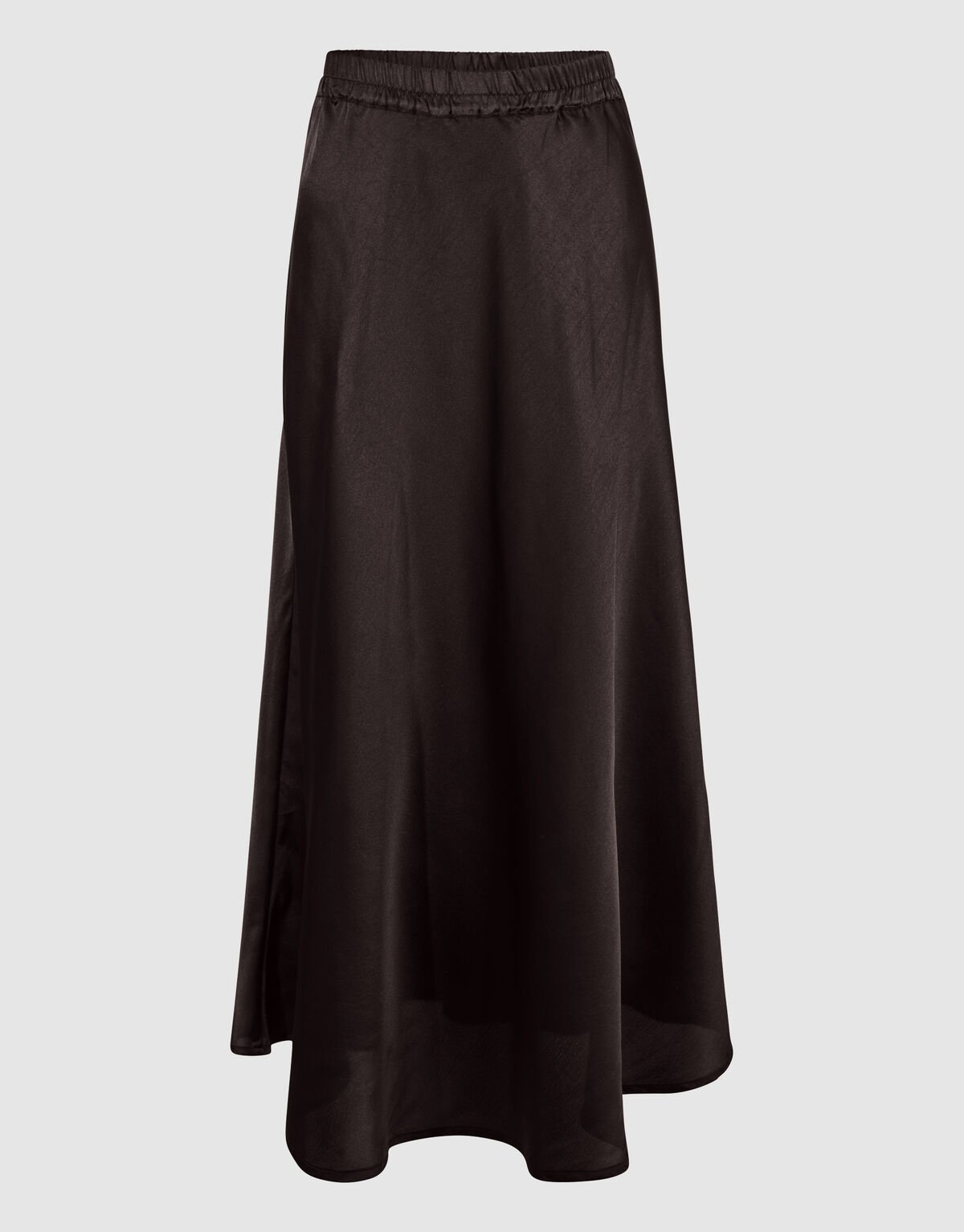 Satijnen Maxi Rok Donkerbruin SHOEBY WOMEN