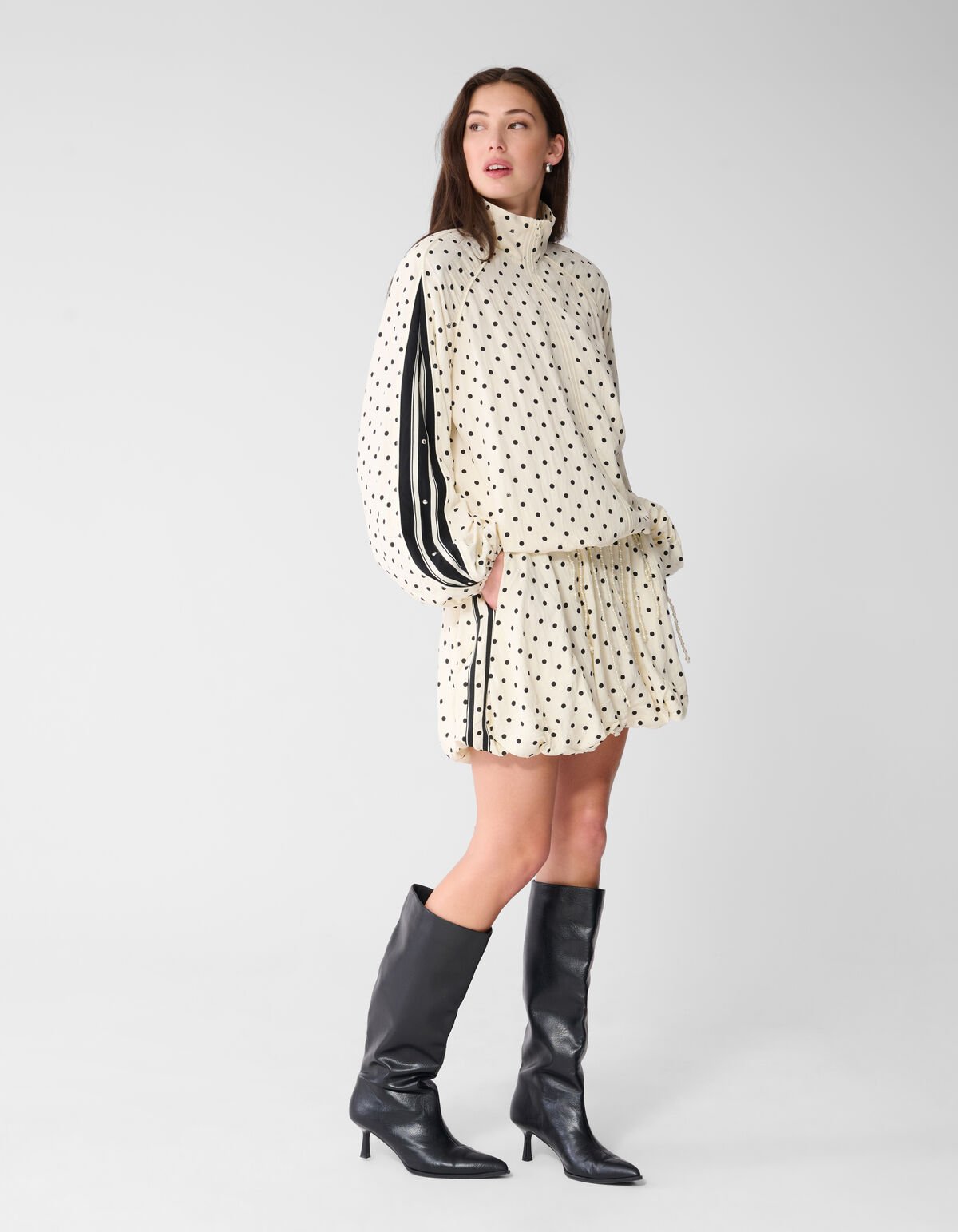 Polkadot Mini Rok Gebroken Wit SHOEBY WOMEN