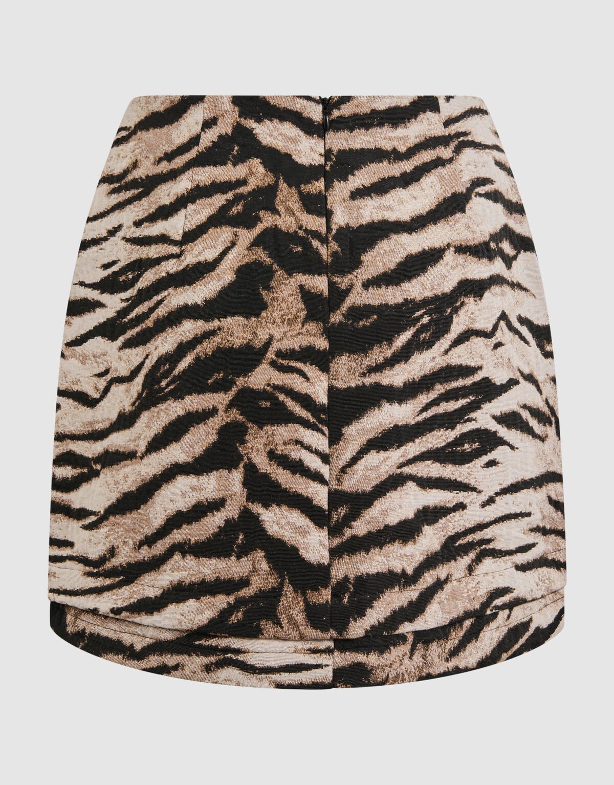 Jacquard Tiger Mini Rok Lichtbruin SHOEBY WOMEN
