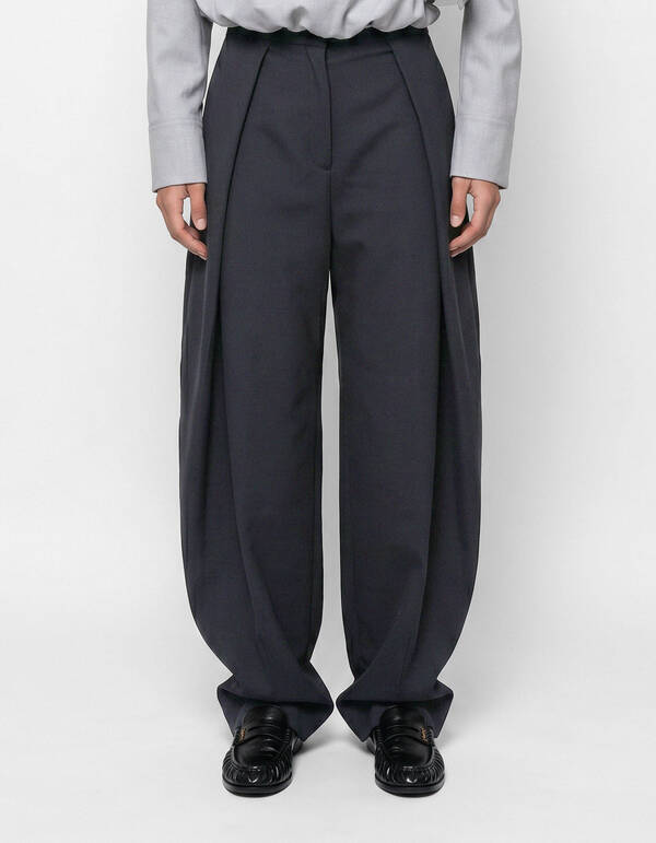 Extreme Pleat Barrel Fit Pantalon Zwart SHOEBY WOMEN