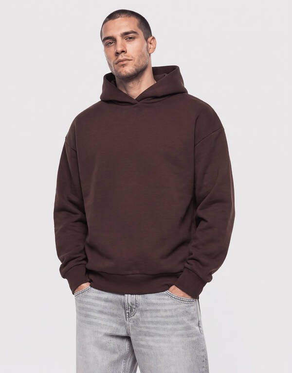 Interlock Hoodie Donkerbruin SHOEBY MEN