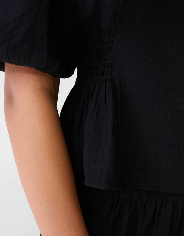Smock Puff Top Zwart SHOEBY WOMEN