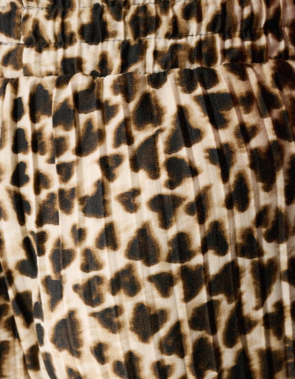 Pliss&eacute; Leopard Broek Lichtbruin SHOEBY GIRLS