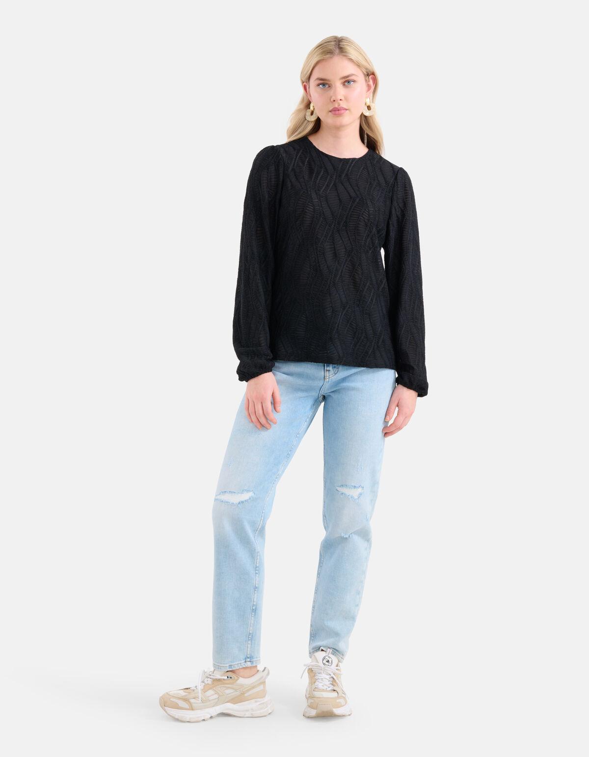 Structuur Top Zwart SHOEBY WOMEN