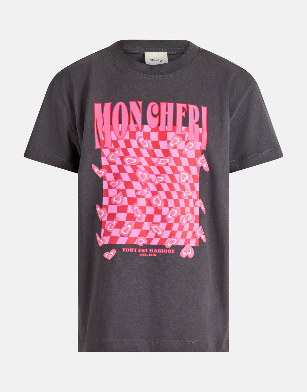 Artwork T-shirt Donkergrijs SHOEBY GIRLS