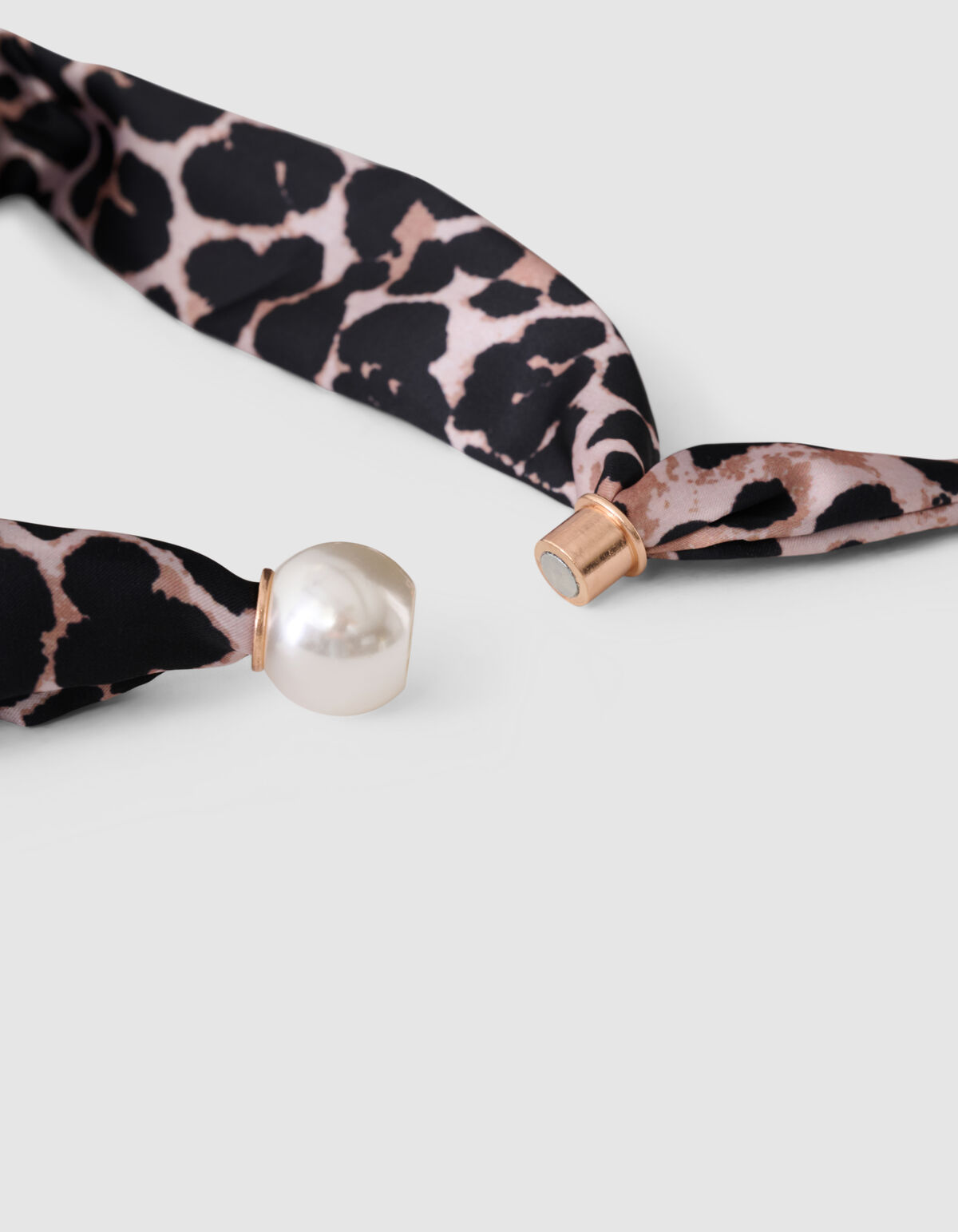 Pearl Leopard Sjaal Ketting Bruin SHOEBY ACCESSOIRES