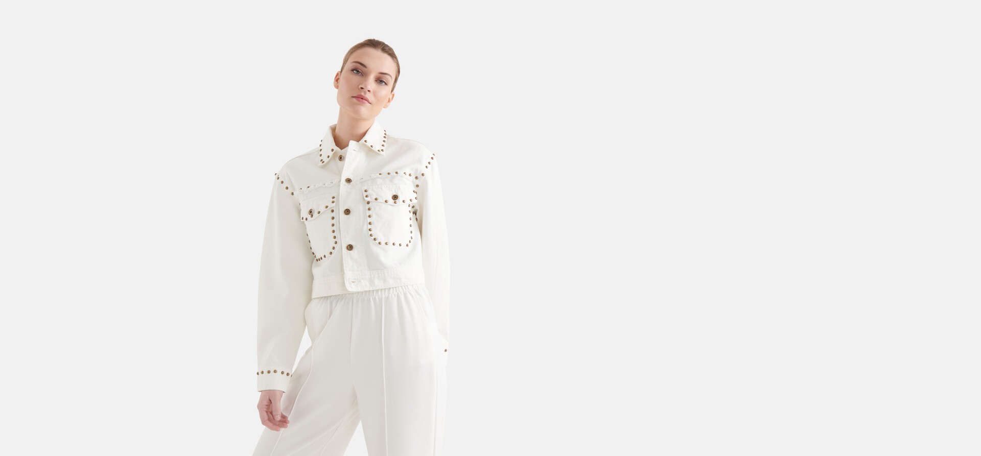 Denim Studs Jack Gebroken Wit By Mieke SHOEBY WOMEN