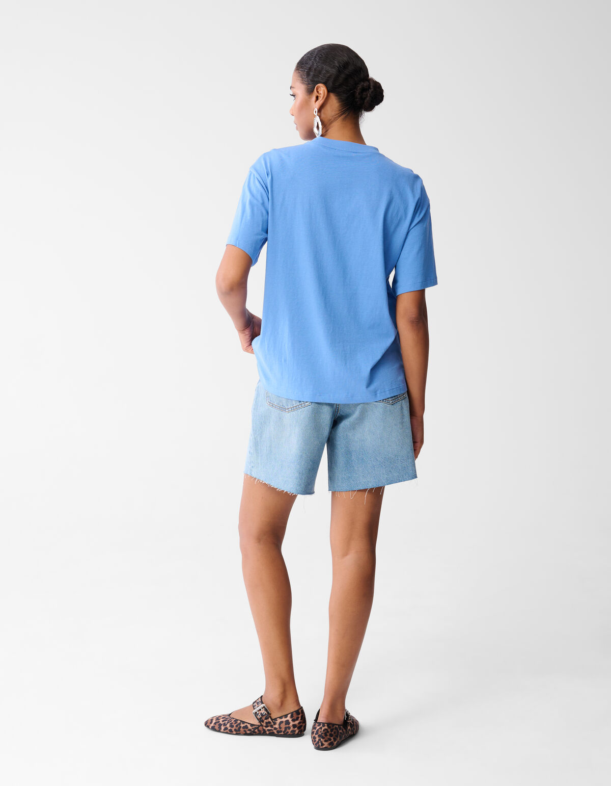 Soleil Artwork T-shirt Blauw SHOEBY WOMEN