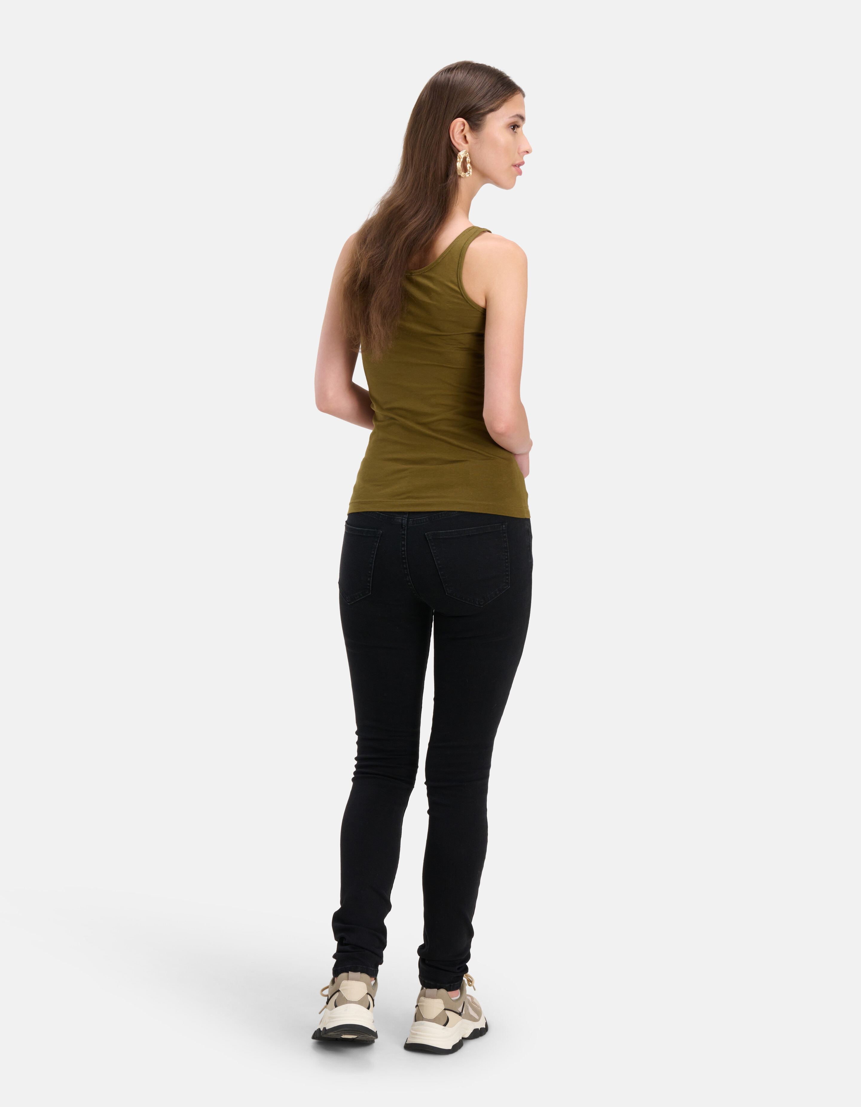 Basis Tanktop Donkergroen SHOEBY WOMEN