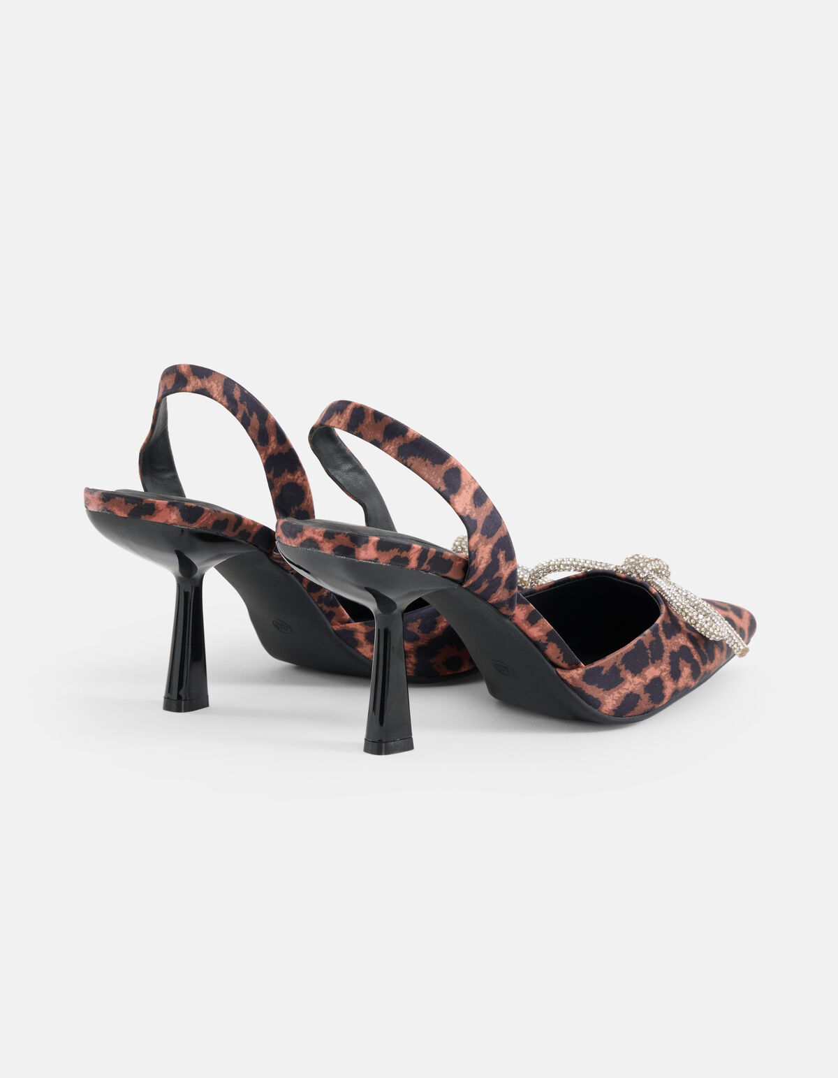 Leopard Strass Strik Hakken Bruin SHOEBY SHOES