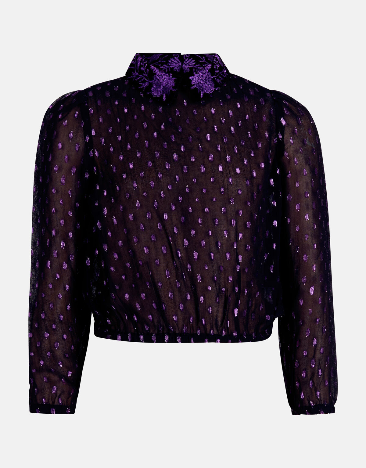 Lurex Glitter Blouse Zwart SHOEBY GIRLS