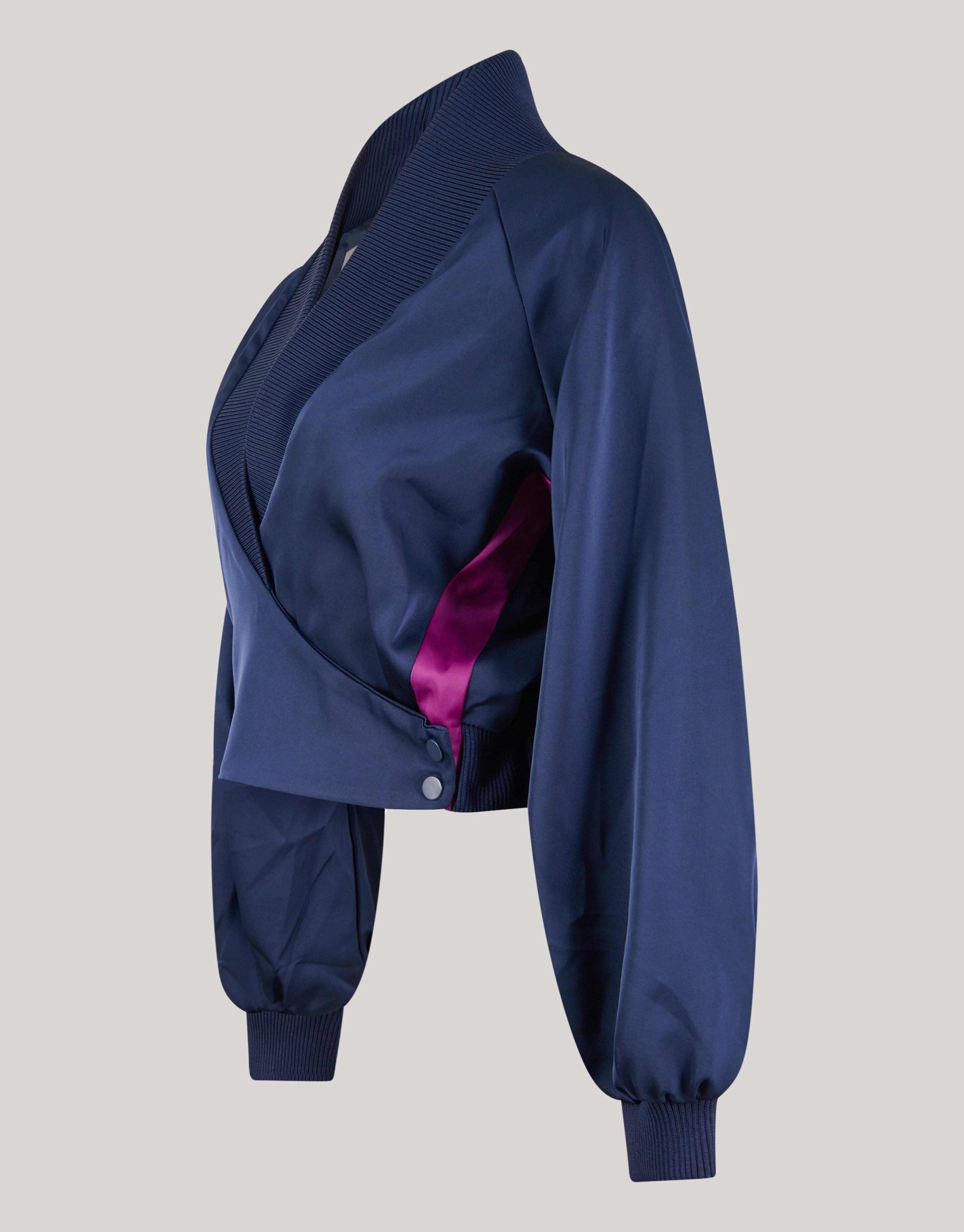 Satijnen Overslag Blouse Donkerblauw SHOEBY WOMEN