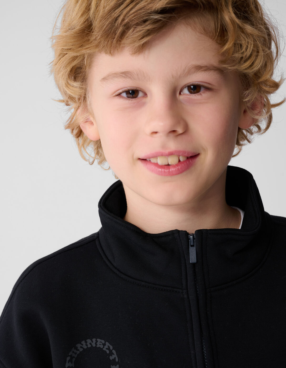 Half Zip Sweater Zwart SHOEBY BOYS