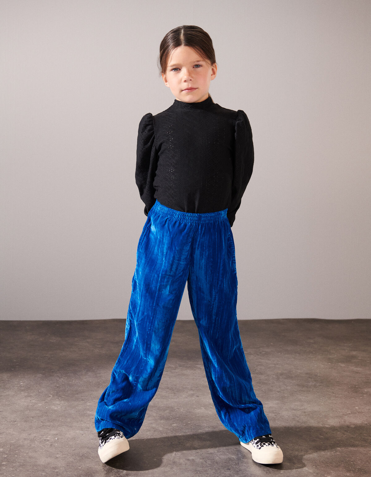 Embroidery Top Zwart SHOEBY GIRLS