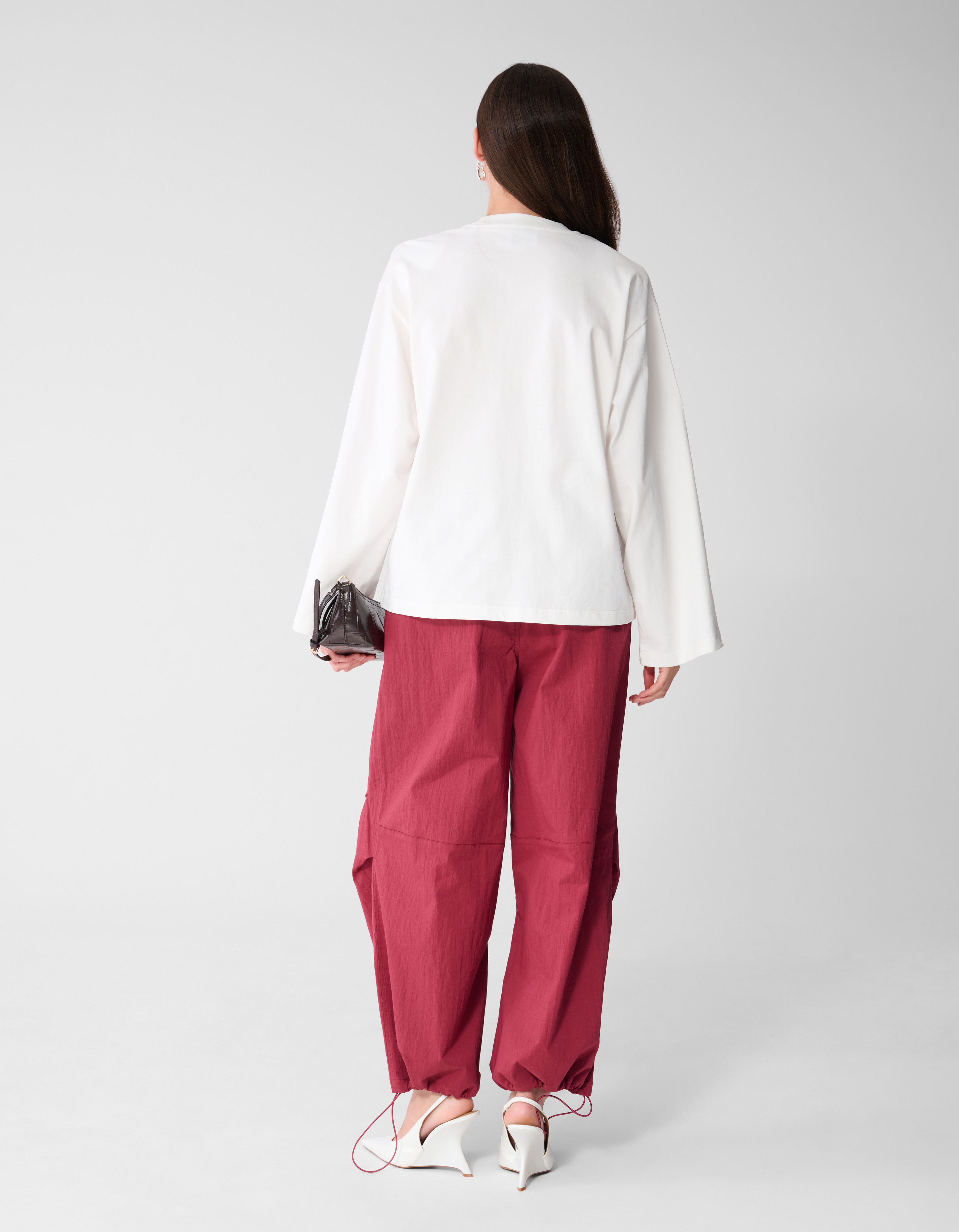 Oversized Basic Longsleeve T-shirt Wit SHOEBY WOMEN