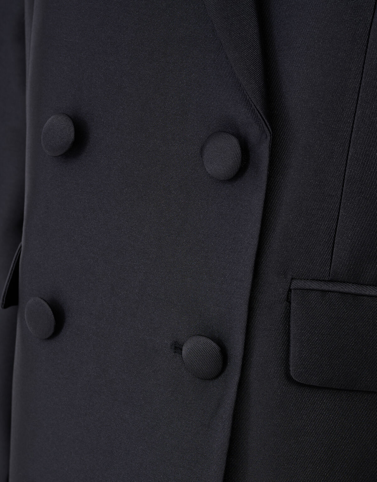 Oversized Satijn Twill Blazer Zwart SHOEBY WOMEN