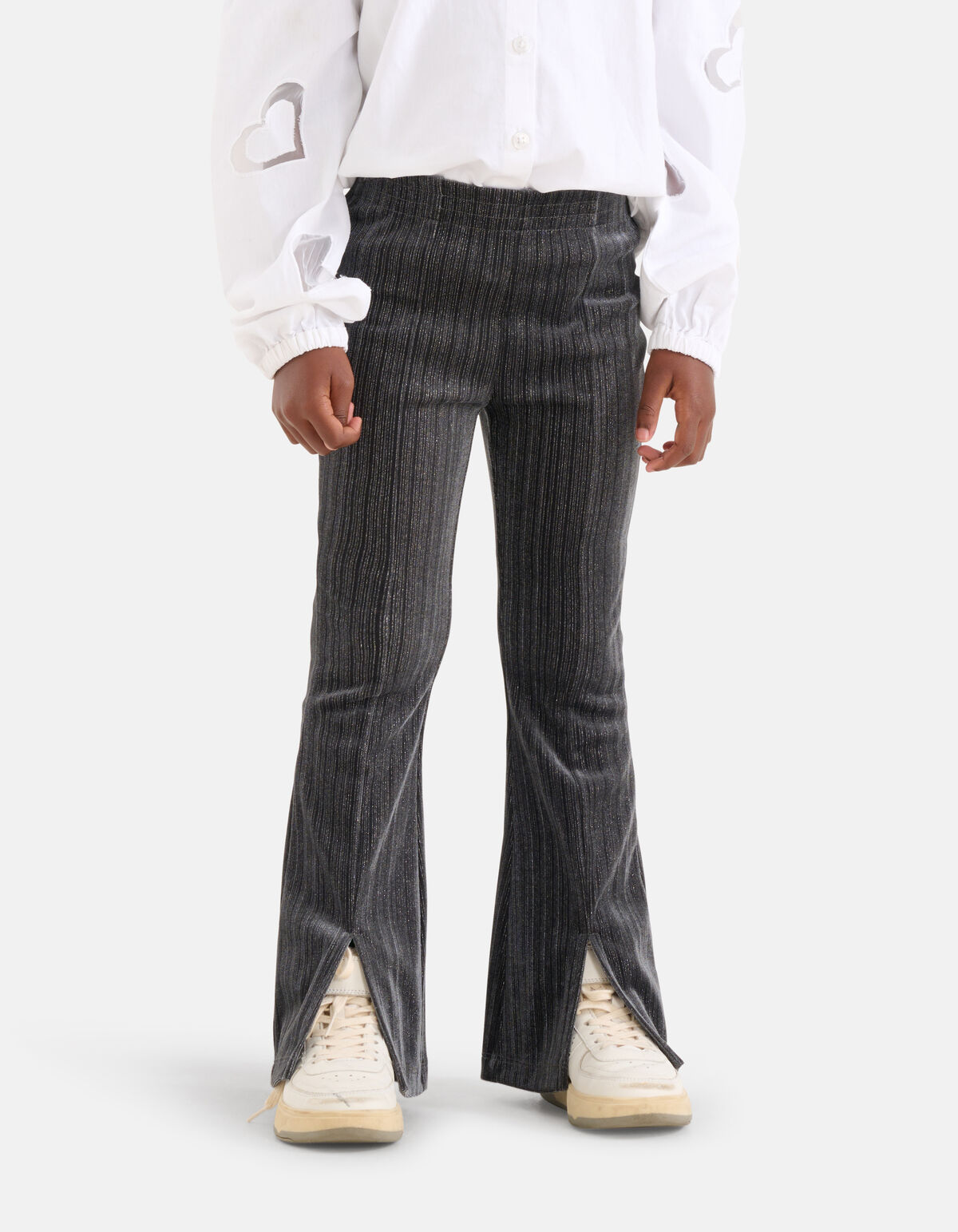 Glitter Flared Broek Donkergrijs SHOEBY GIRLS