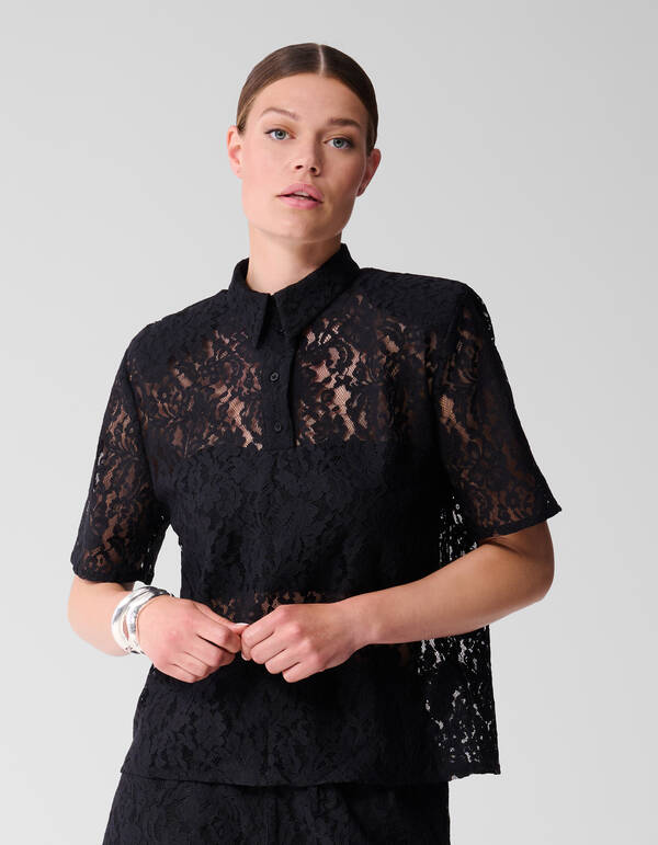 Kanten Blouse Zwart SHOEBY WOMEN