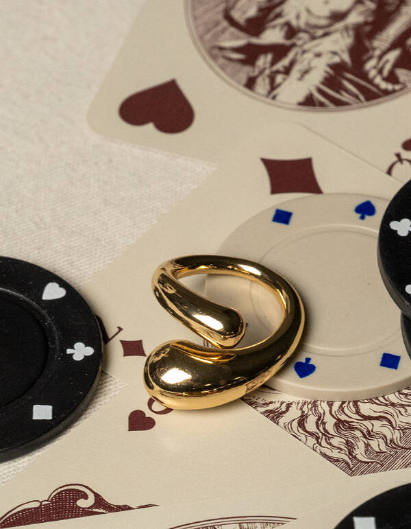 Dubbele Druppel Ring Goud SHOEBY ACCESSOIRES