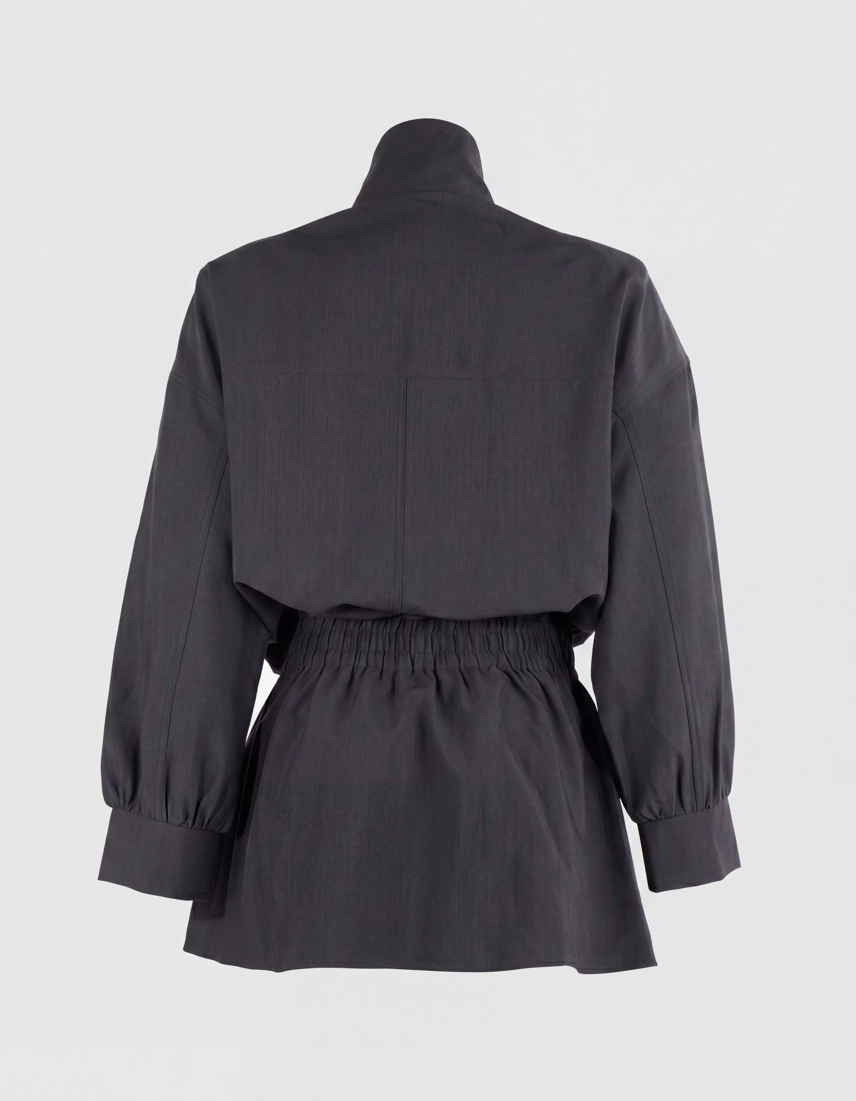 Peplum Jurk Donkergrijs SHOEBY WOMEN
