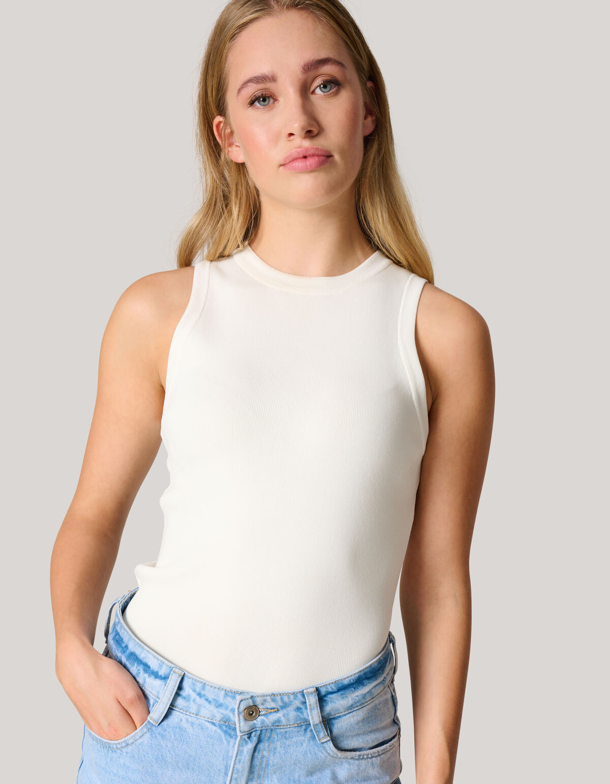 Halter Top Gebroken Wit SHOEBY WOMEN