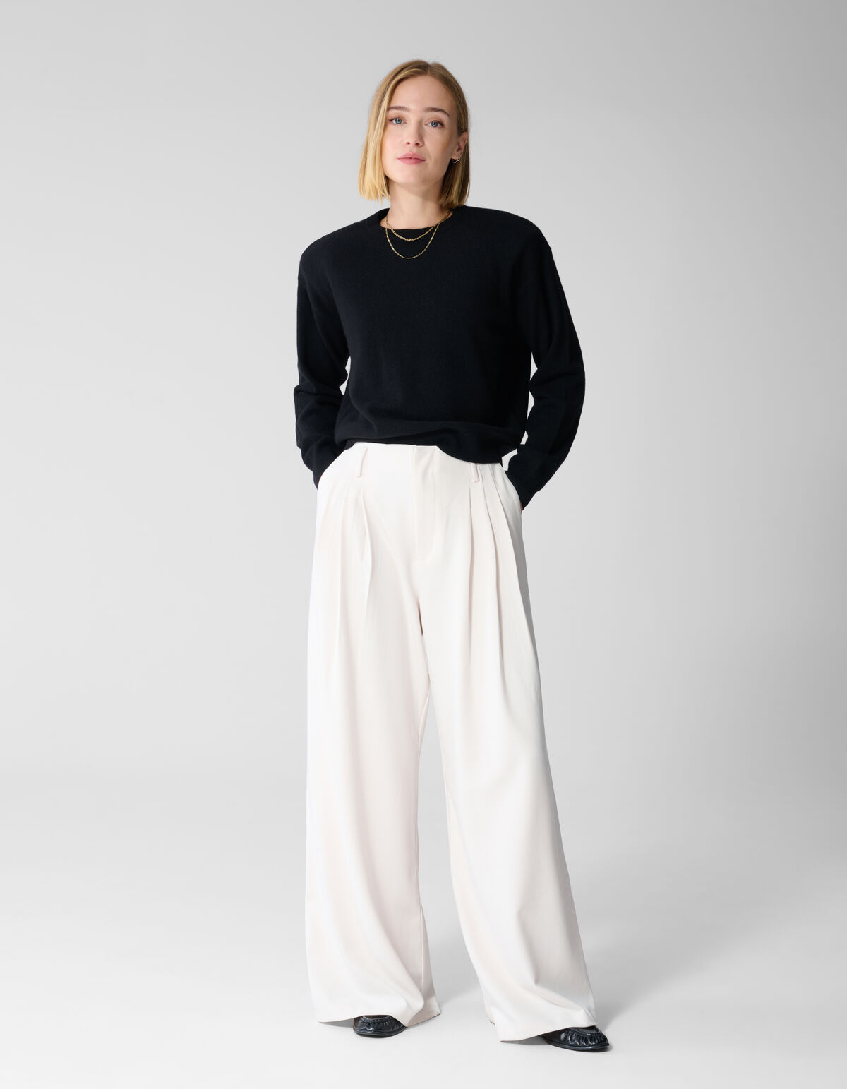 Wide Leg Broek Gebroken Wit By Lonneke SHOEBY WOMEN
