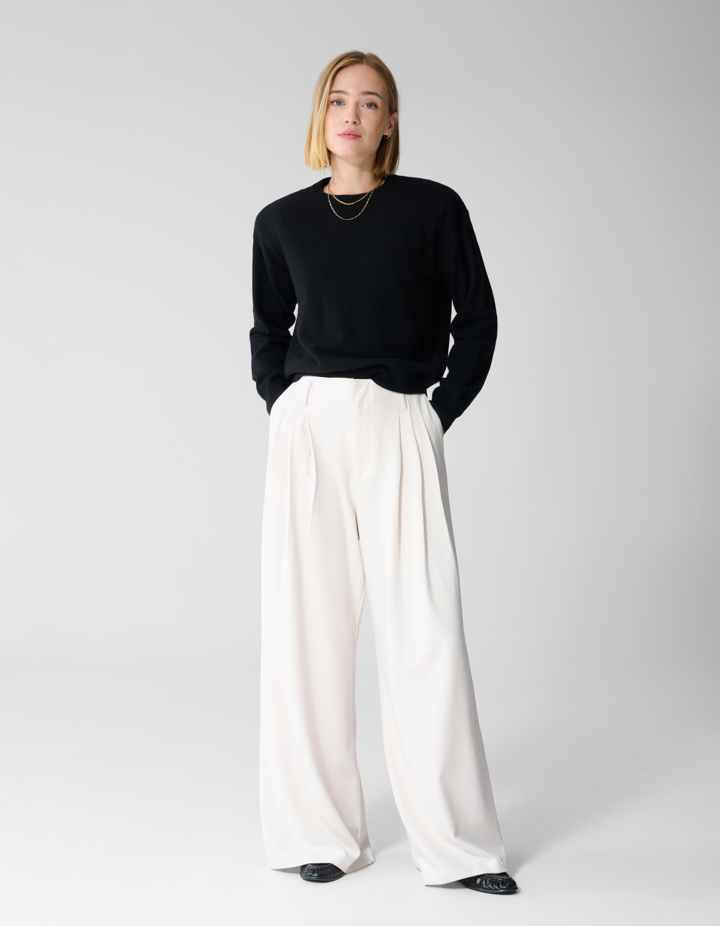 Wide Leg Broek Gebroken Wit By Lonneke SHOEBY WOMEN