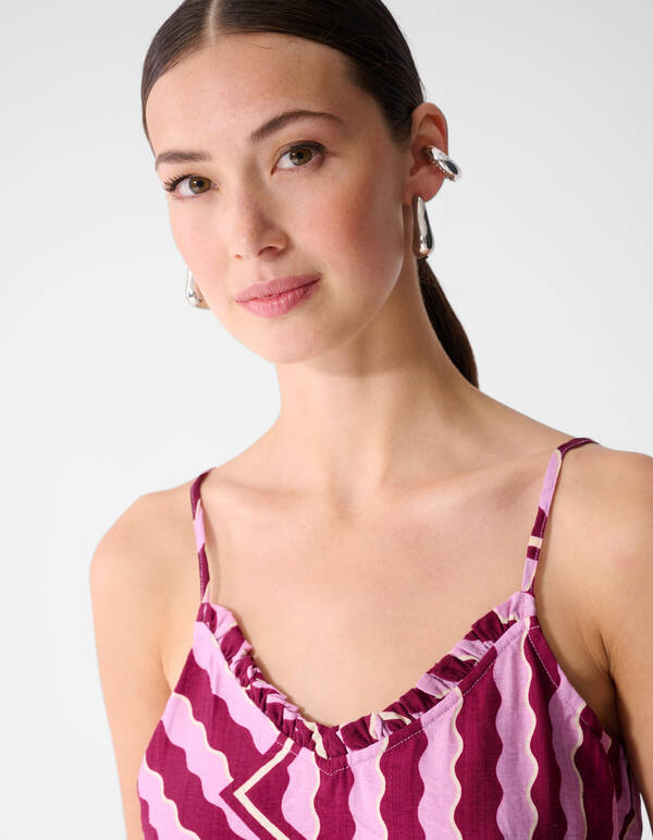 Wavy Printed Singlet Roze/Paars SHOEBY WOMEN
