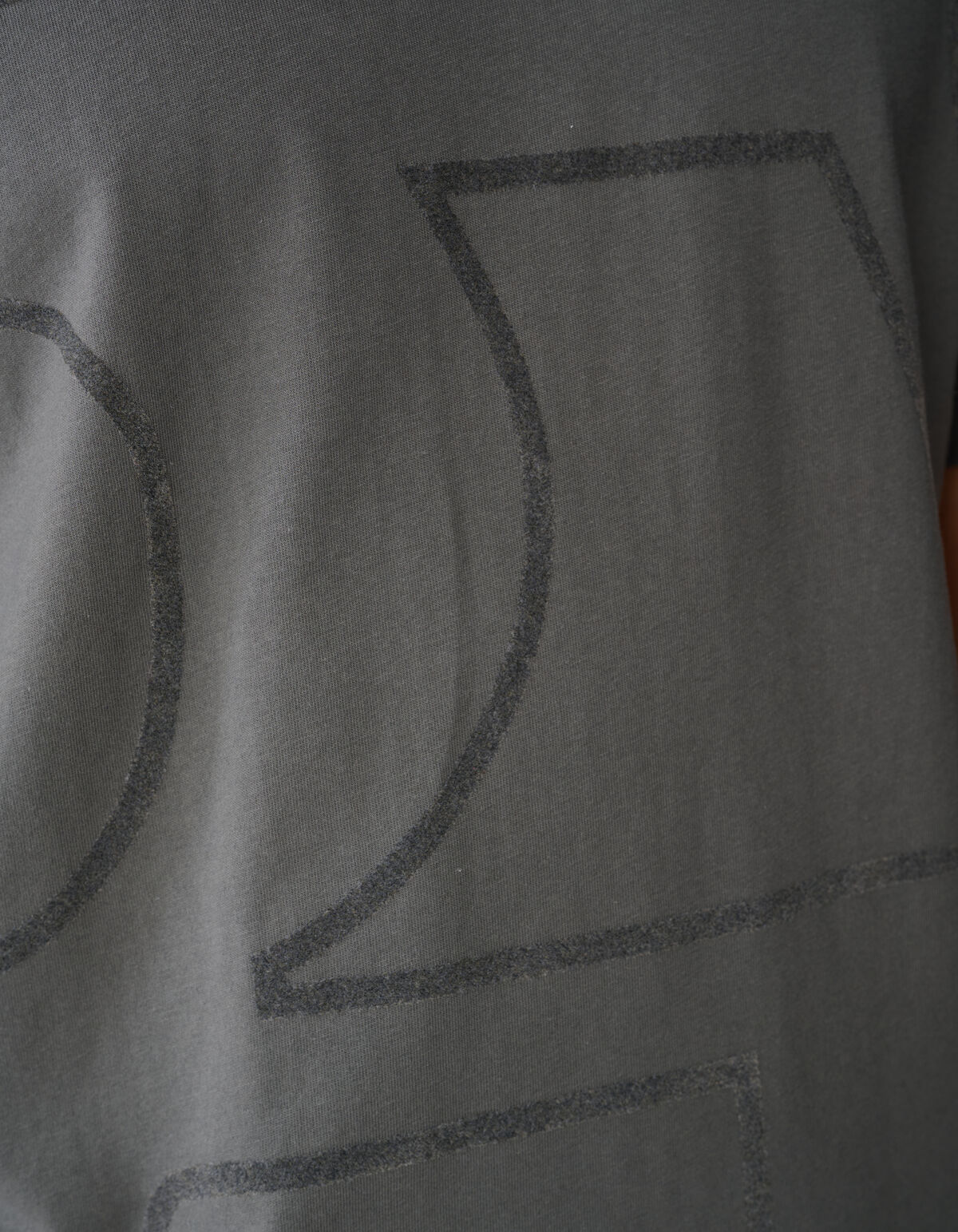 Flock Line Artwork T-shirt Donkergroen SHOEBY MEN