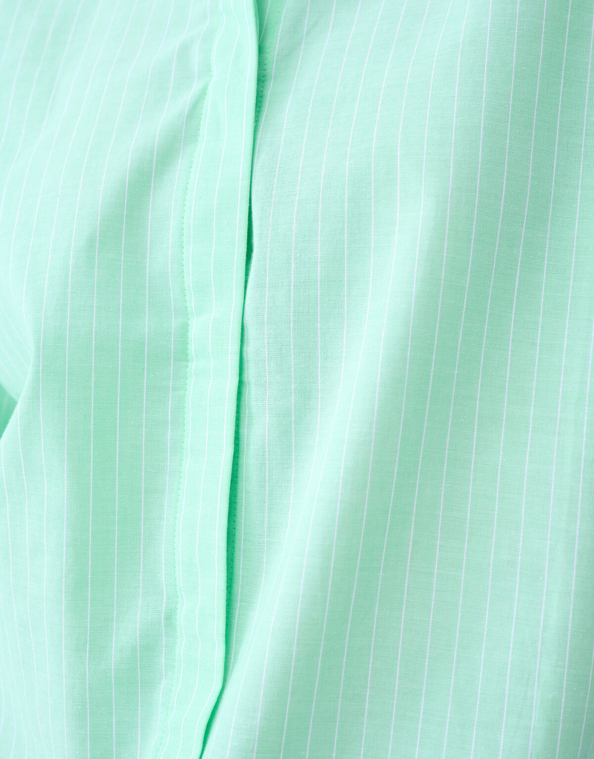 Pinstripe Poplin Blouse Lichtgroen SHOEBY WOMEN